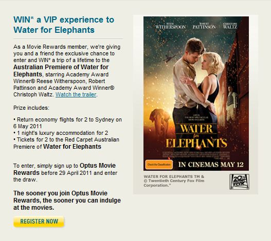 Optus Movie Rewards